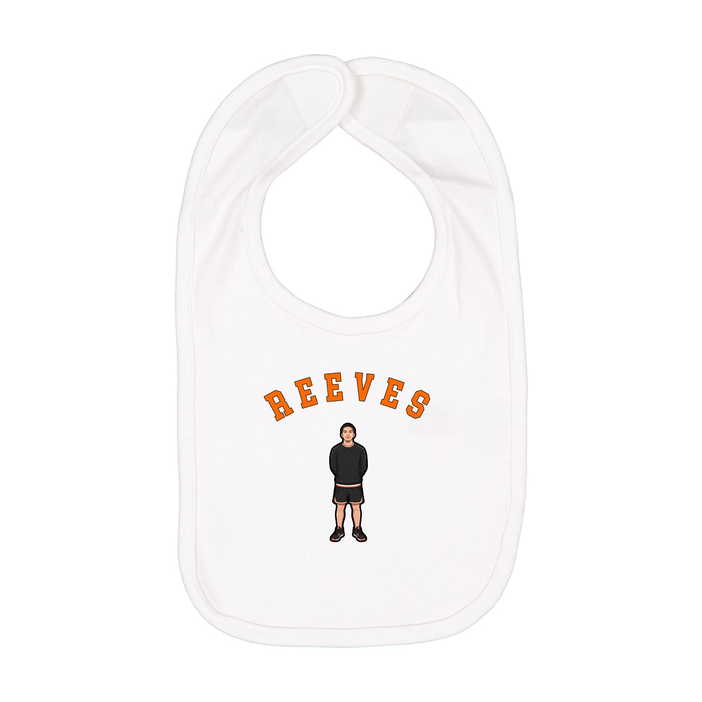 Infant Bib — Shirsey Arch in White