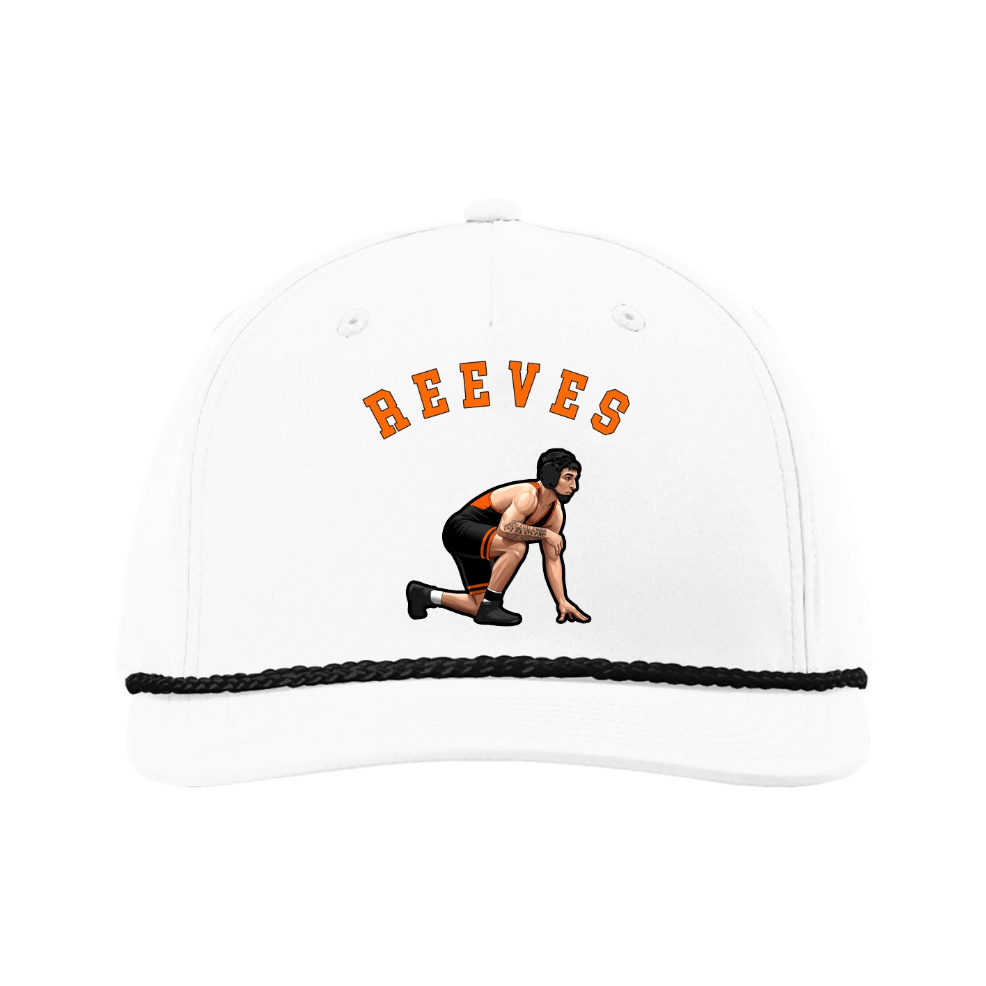 Five-Panel Classic Rope Cap — Shirsey Arch in White