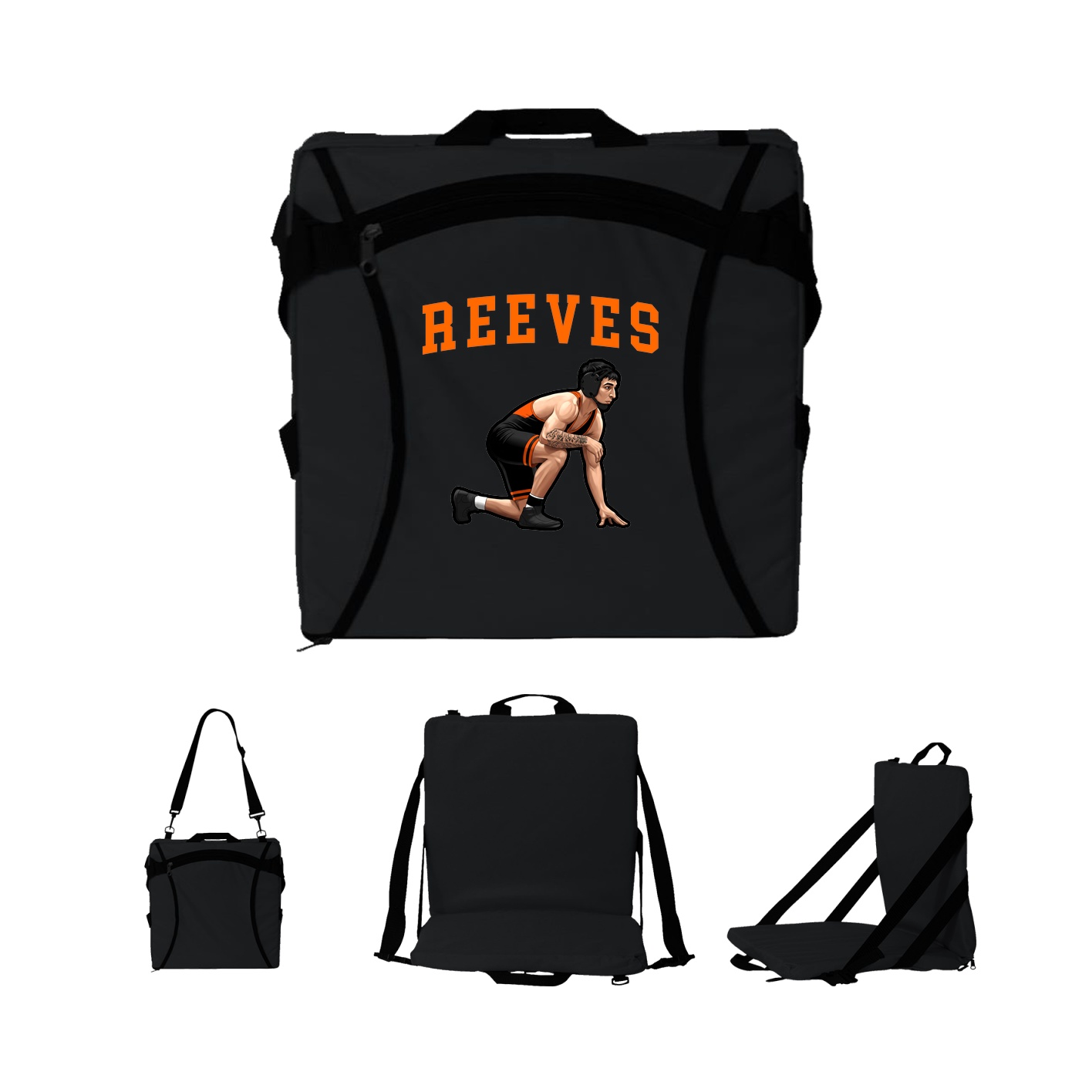 Folding Stadium Seat — Shirsey in Black