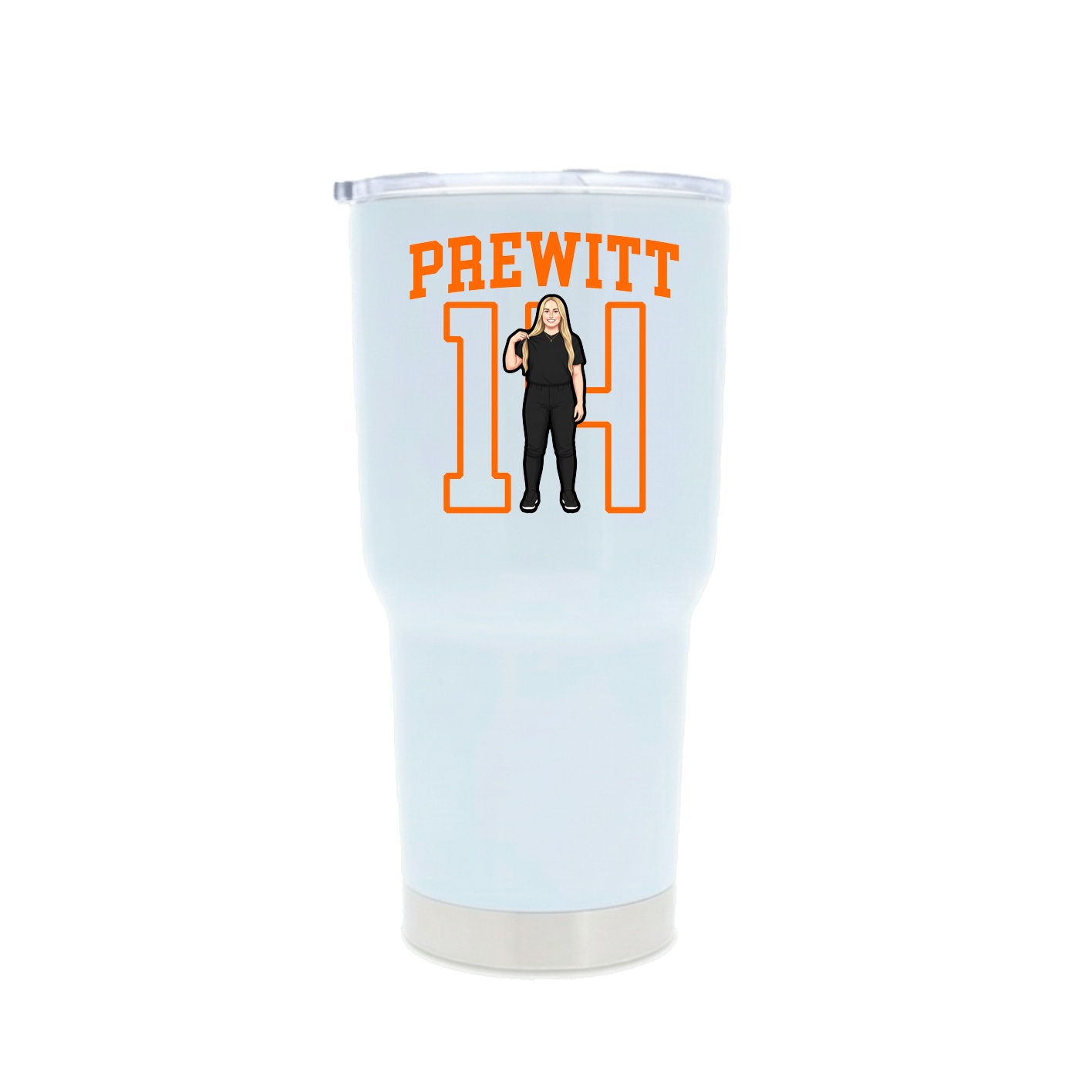 30oz Stainless Steel Tumbler — Shirsey in White