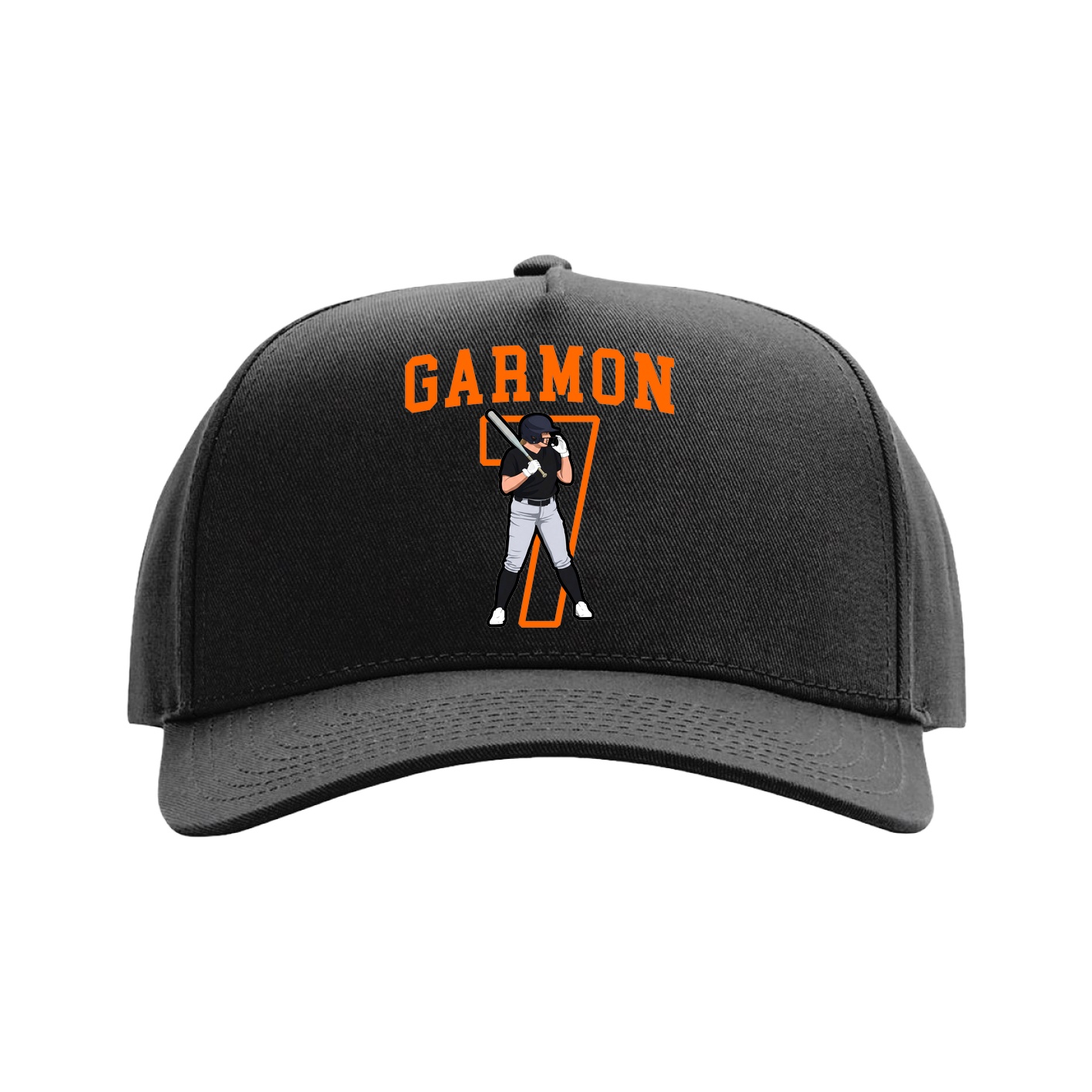 Full Fabric Five-Panel Champ Cap — Shirsey in Black