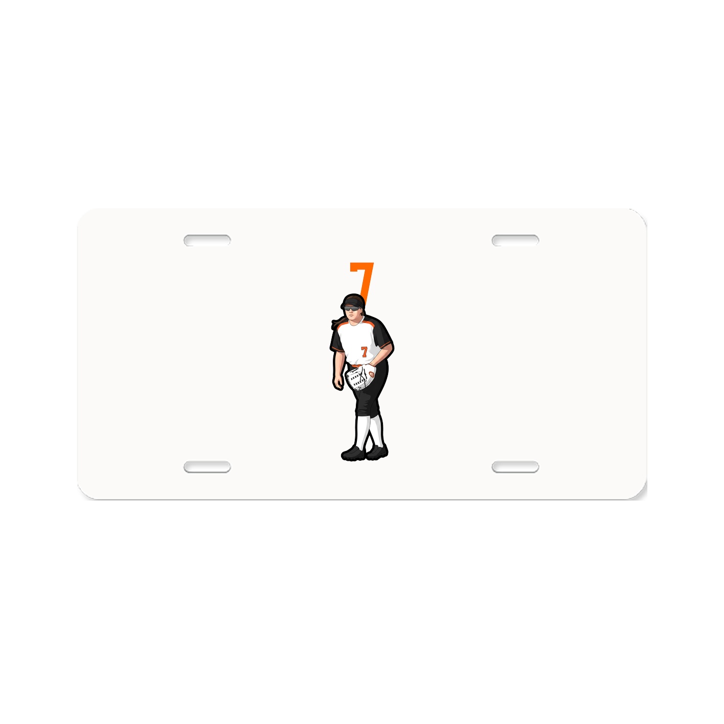 License Plate — Number Top in Classic