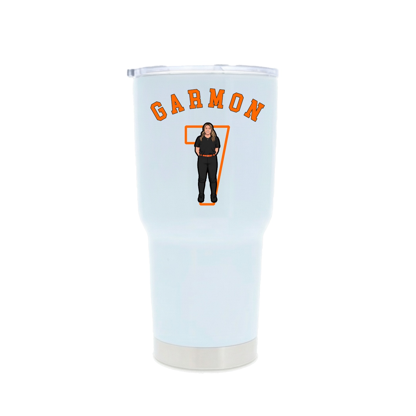 30oz Stainless Steel Tumbler — Shirsey Arch in White