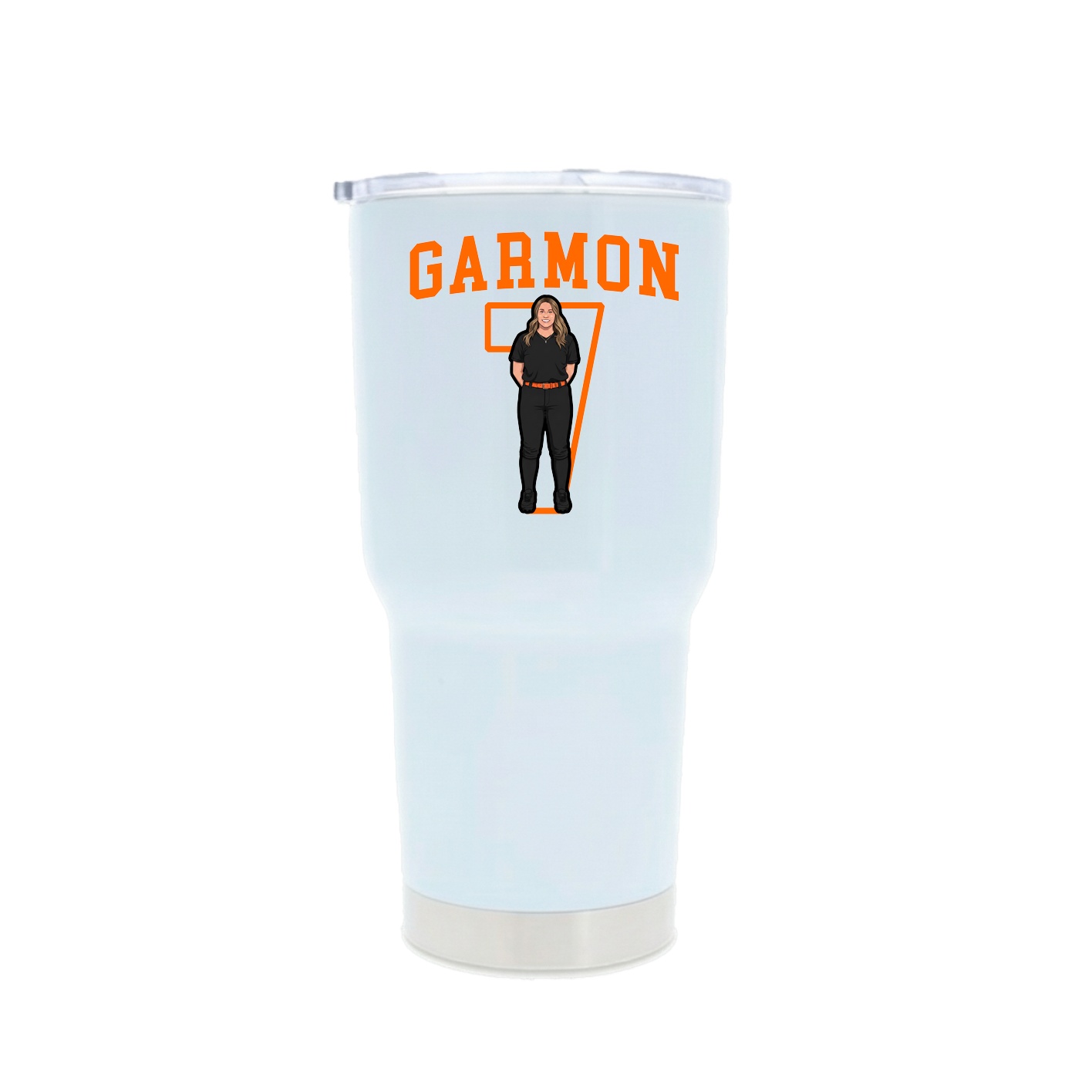 30oz Stainless Steel Tumbler — Shirsey in White