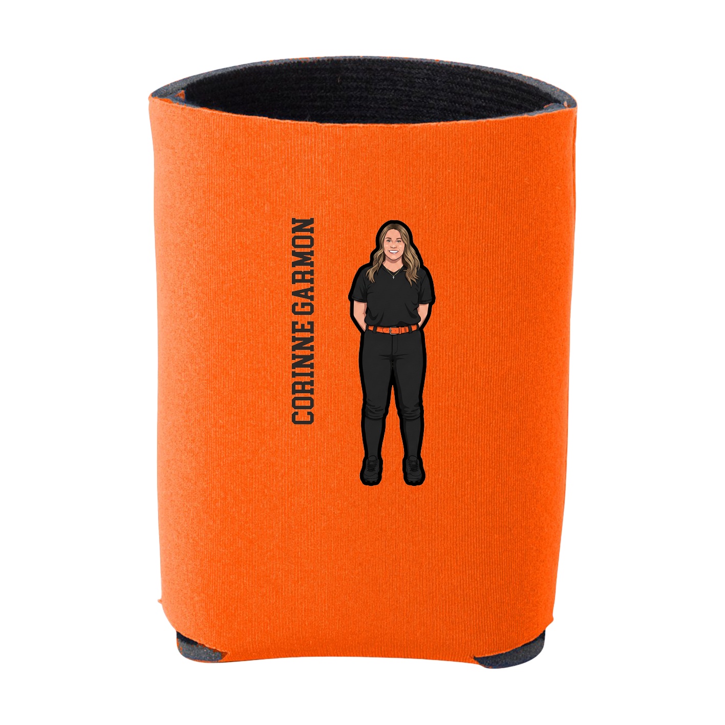 Can Holder — Name Vertical in Orange