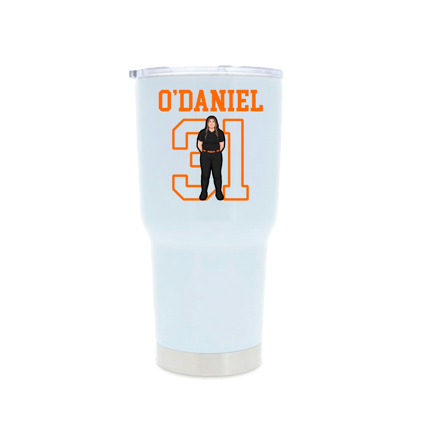30oz Stainless Steel Tumbler — Shirsey in White