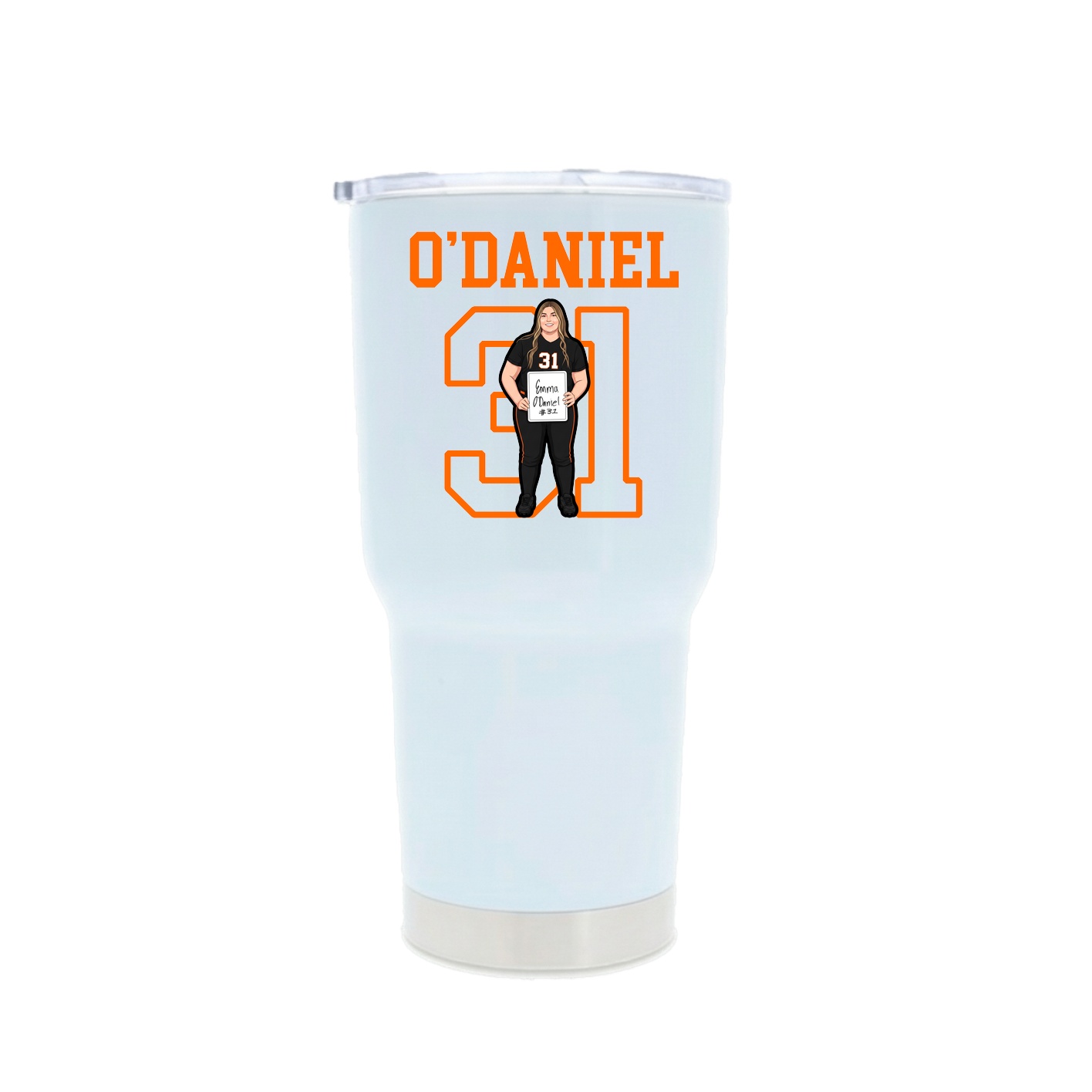 30oz Stainless Steel Tumbler — Shirsey in White