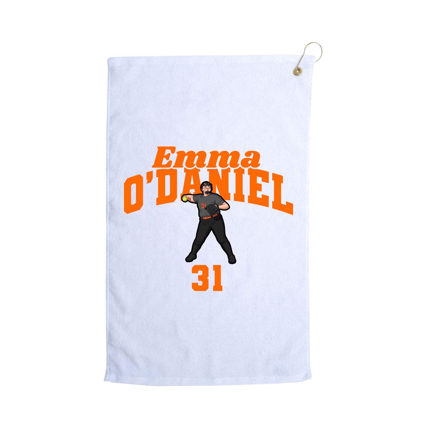 Golf Towel — Signature Arch in White