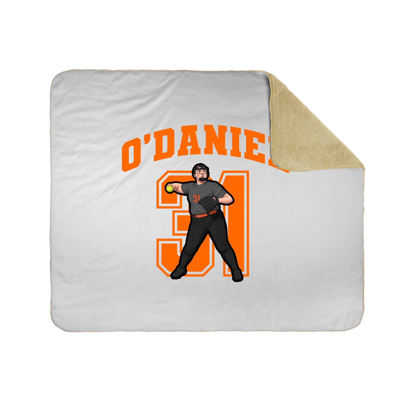 Throw Blanket — Number in White