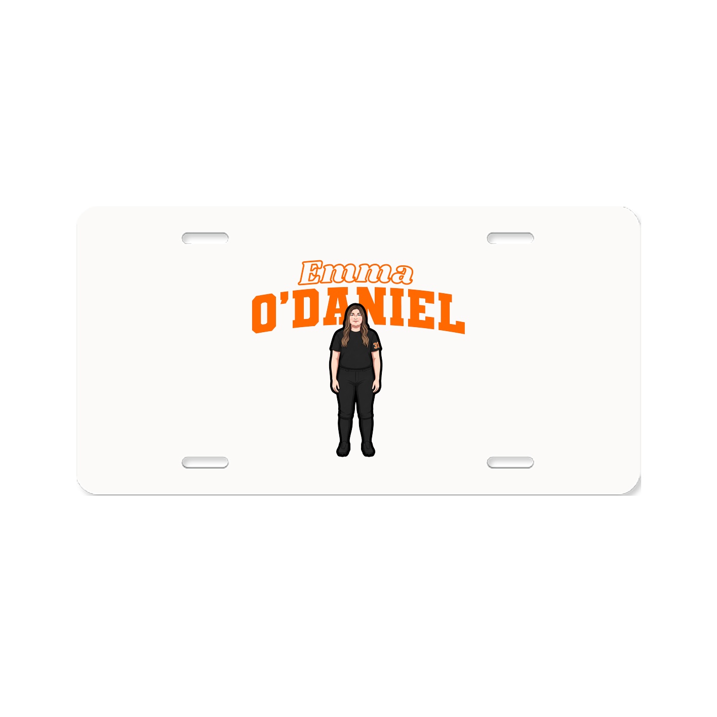 License Plate — Name Arch in Classic