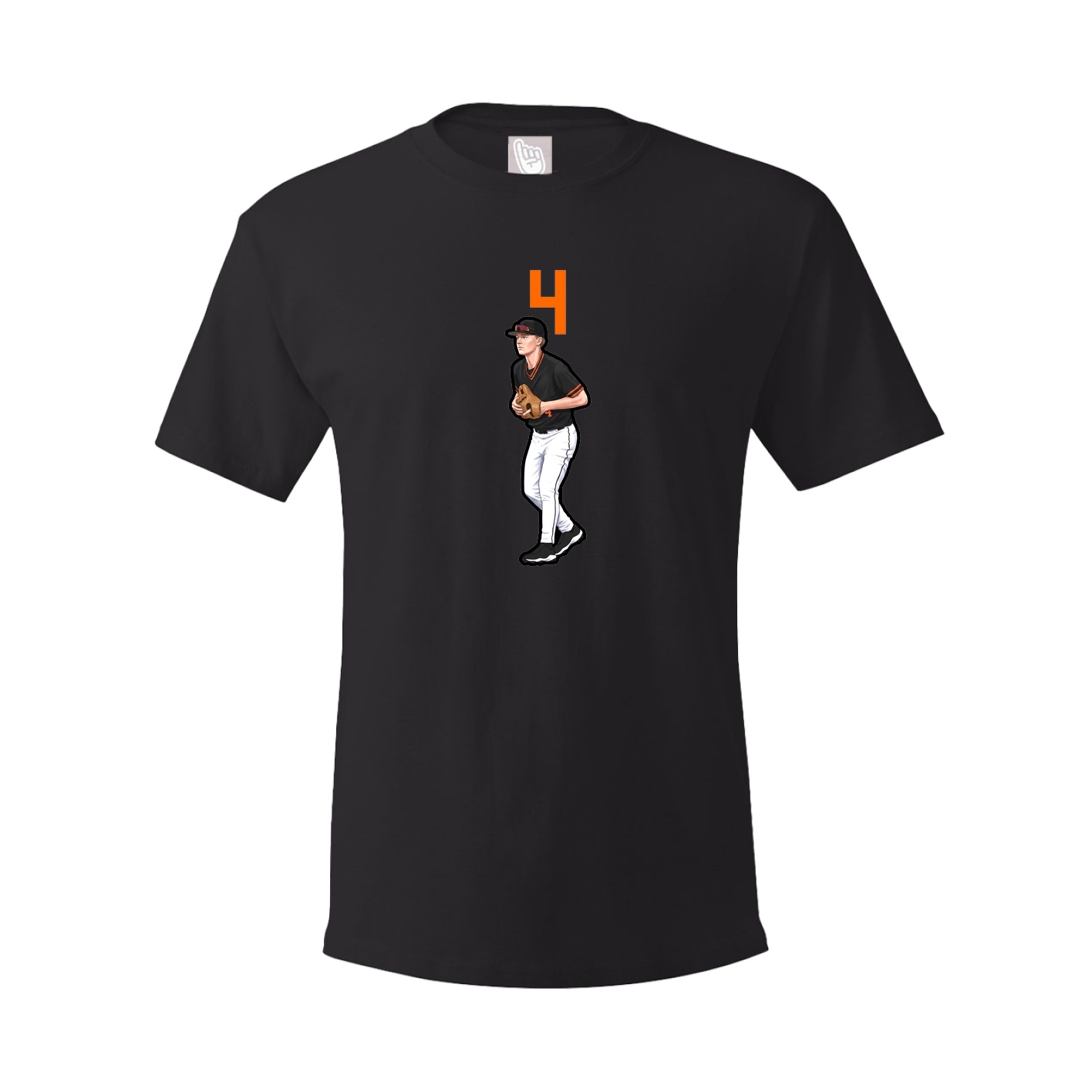 Youth Tee — Number Top in Black