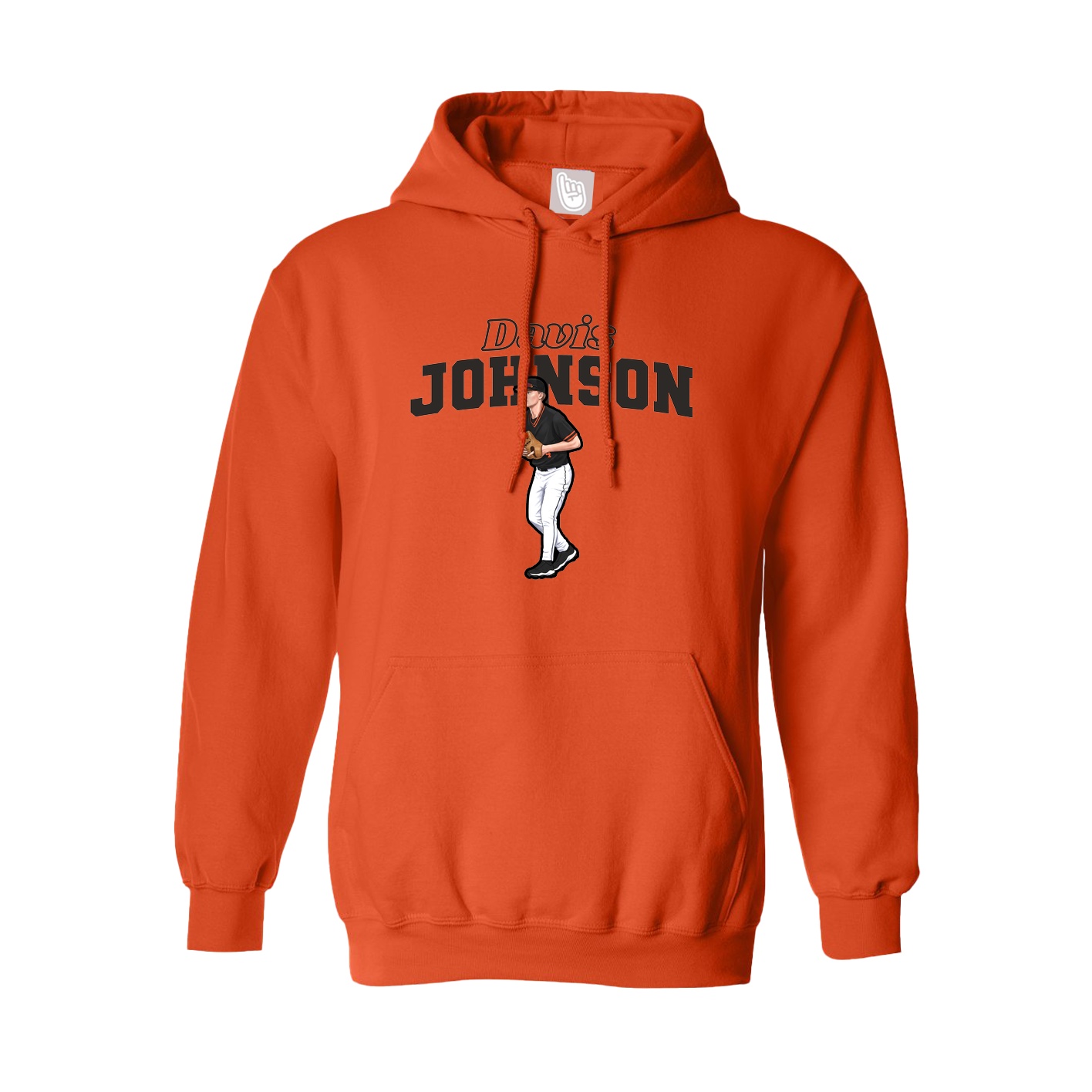 Hoodie — Name Arch in Orange