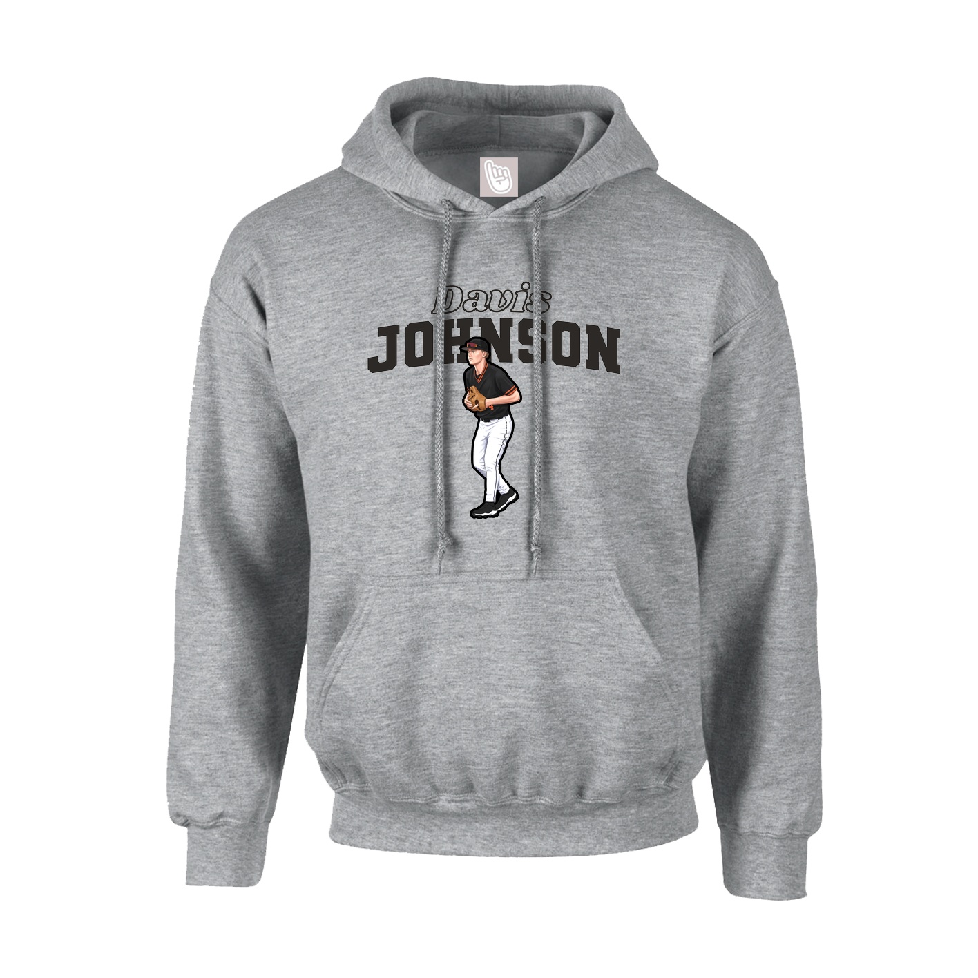 Youth Hoodie — Name Arch in Grey