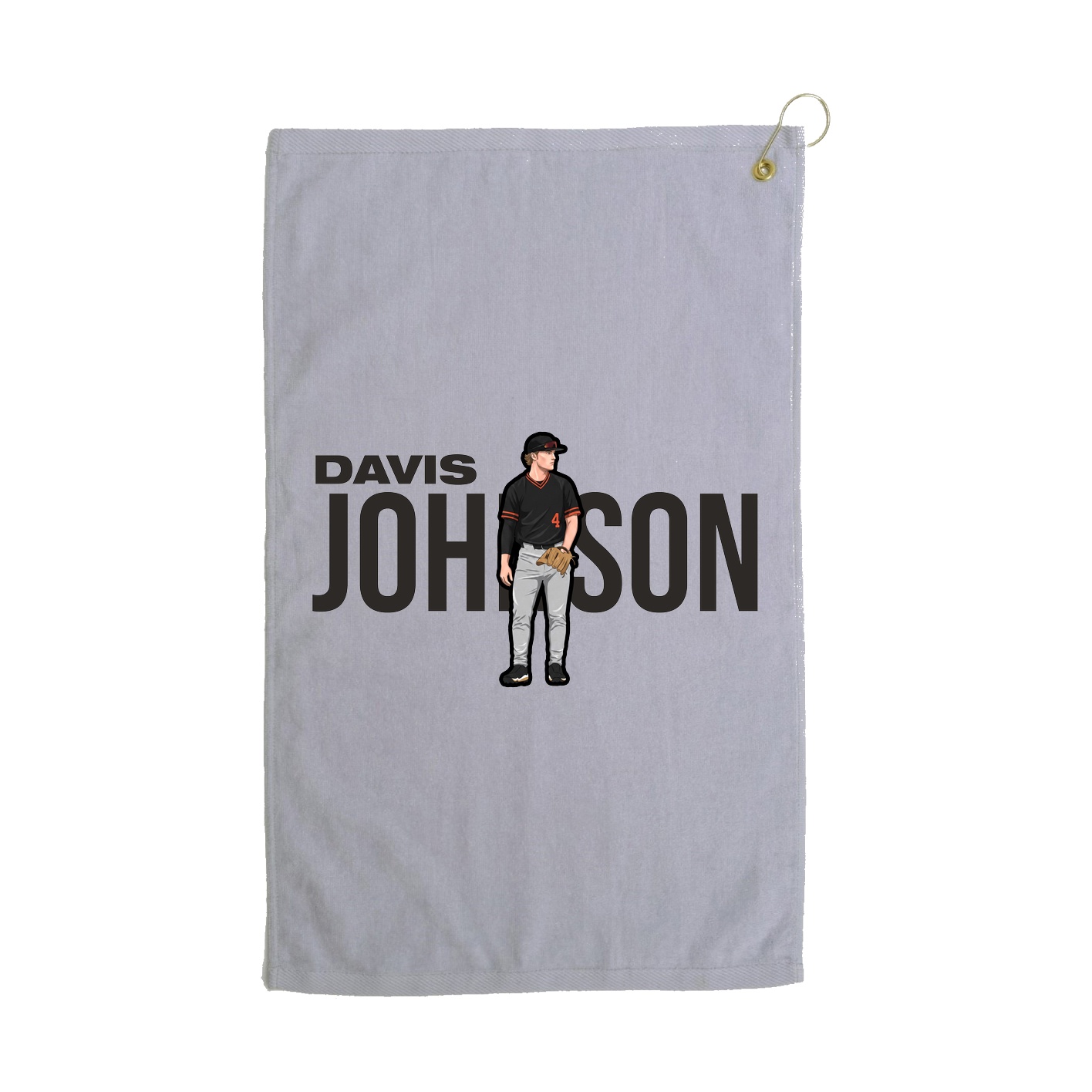 Golf Towel — Player Name in Grey