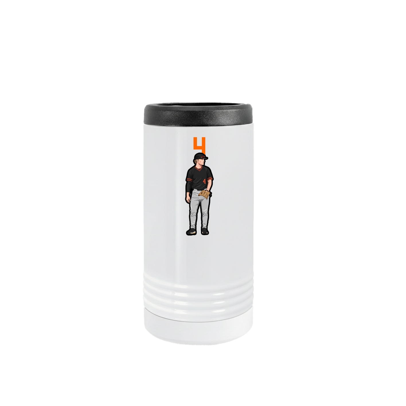 Slim Beverage Holder — Number Top in White