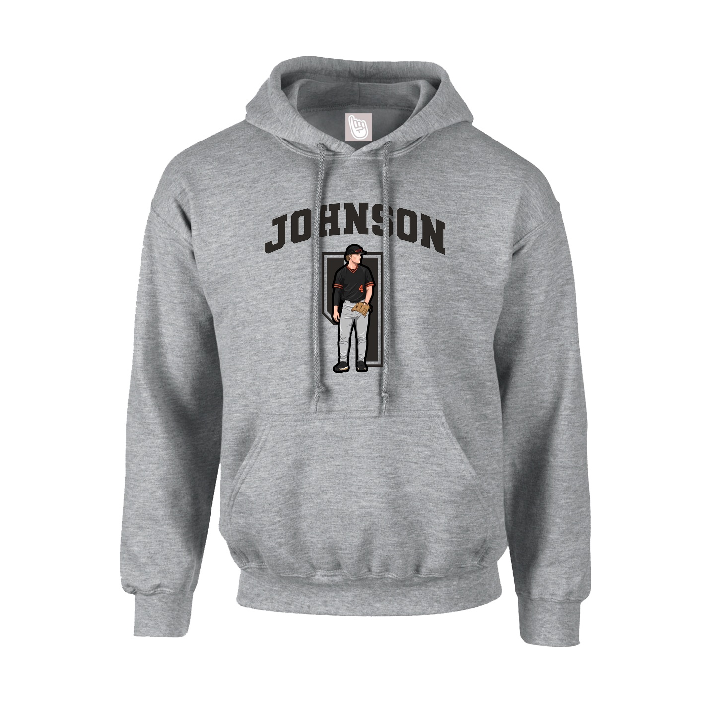 Hoodie — Number in Grey