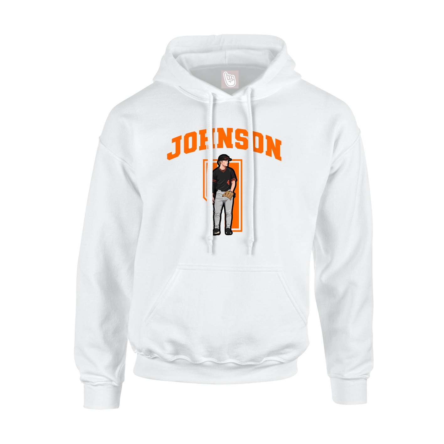 Hoodie — Number in White