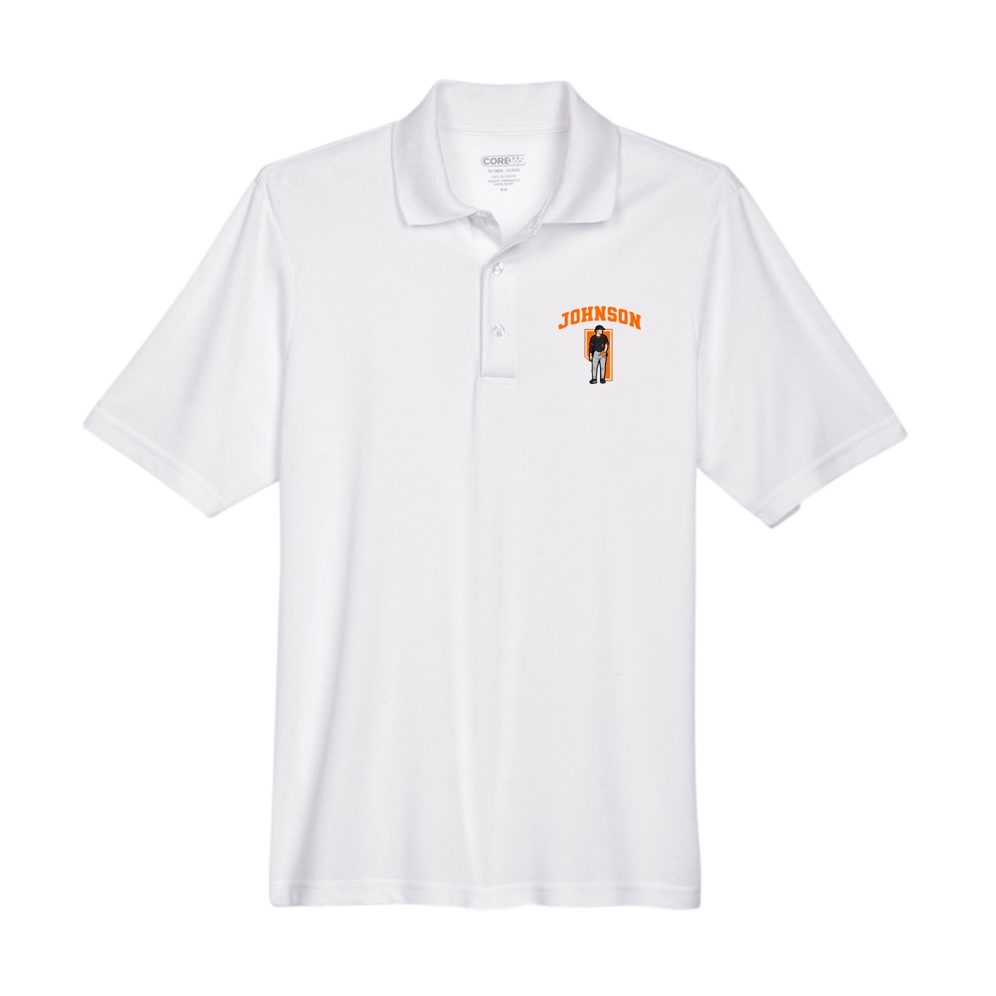 Performance Polo — Number in White