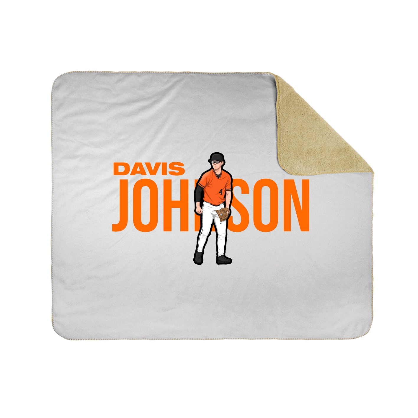 Throw Blanket — Player Name in White
