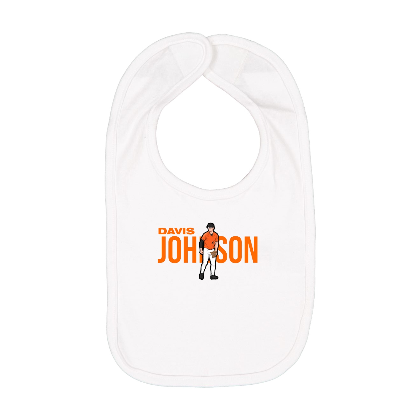 Infant Bib — Player Name in White