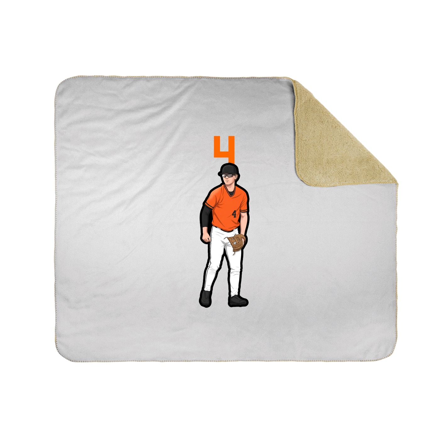 Throw Blanket — Number Top in White
