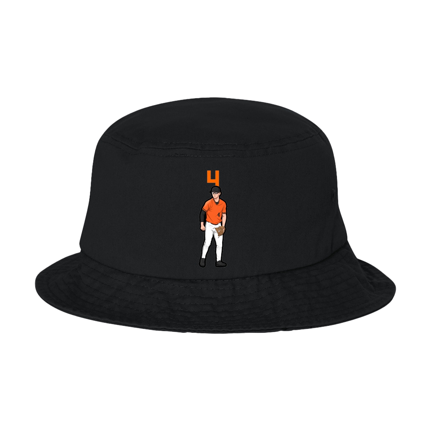 Bucket Cap — Number Top in Black
