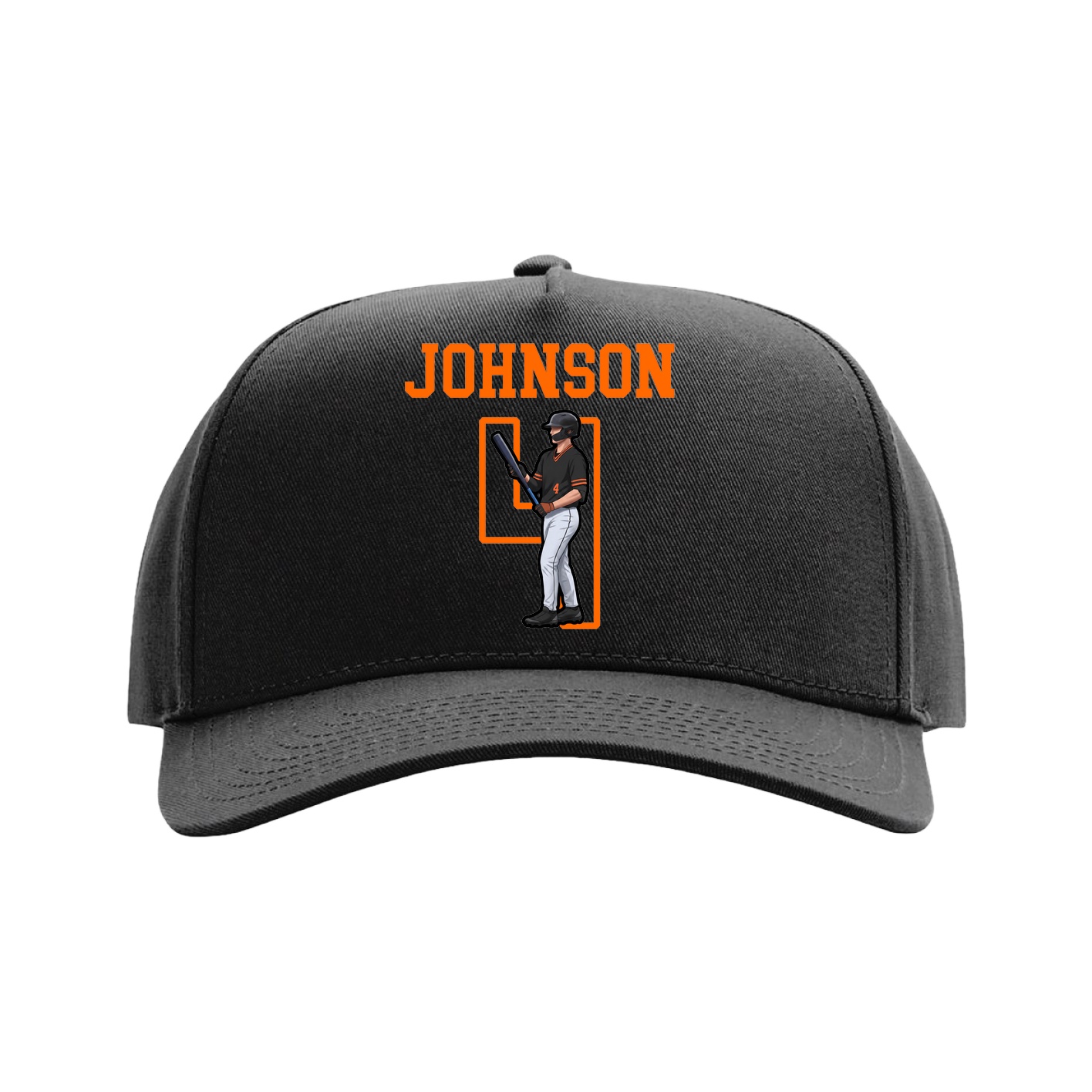 Full Fabric Five-Panel Champ Cap — Shirsey in Black