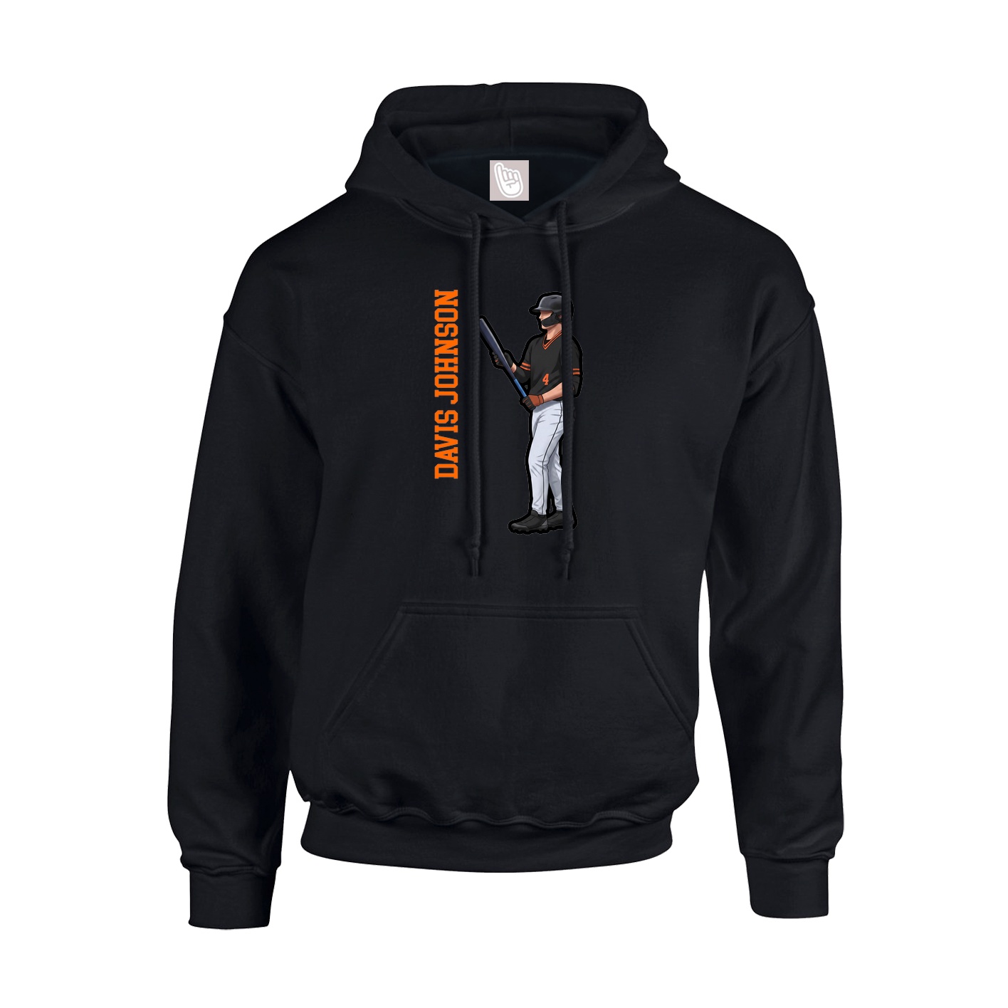 Hoodie — Name Vertical in Black