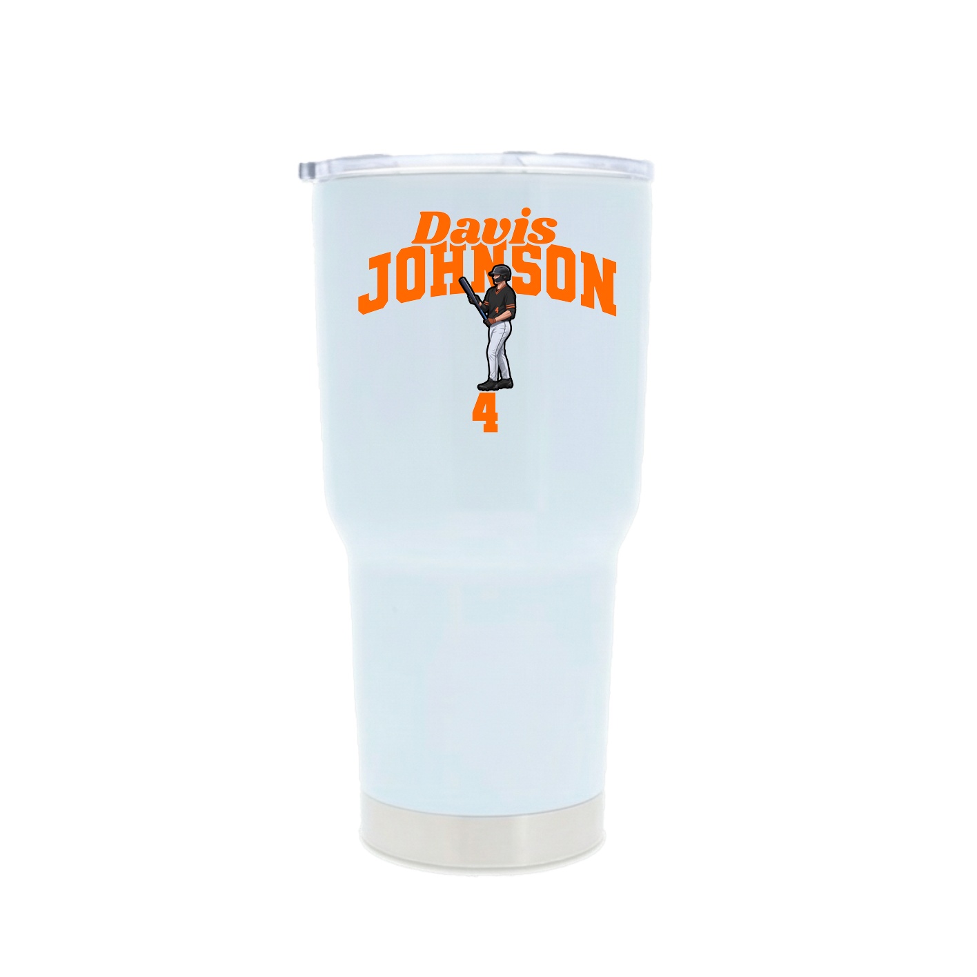 30oz Stainless Steel Tumbler — Signature Arch in White