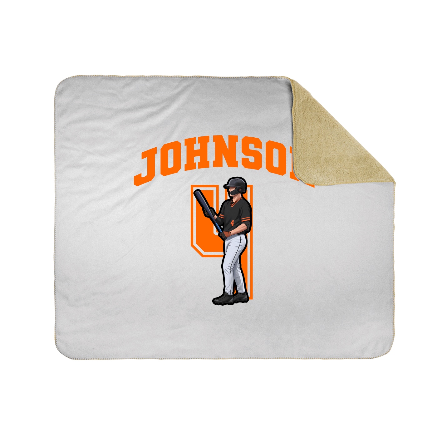 Throw Blanket — Number in White