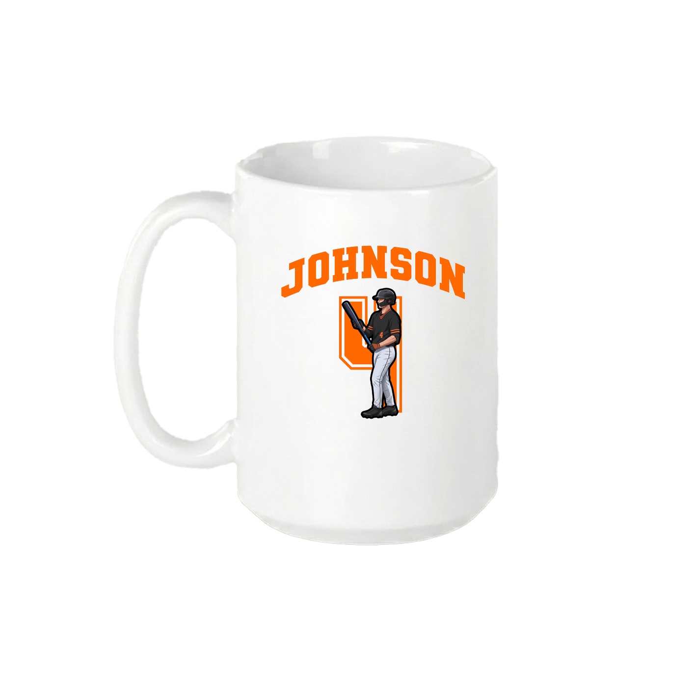 15oz Coffee Mug — Number in White