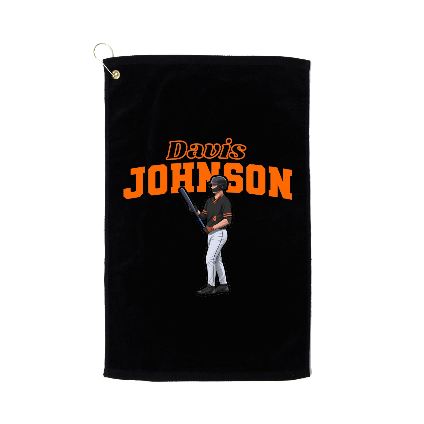 Golf Towel — Name Arch in Black