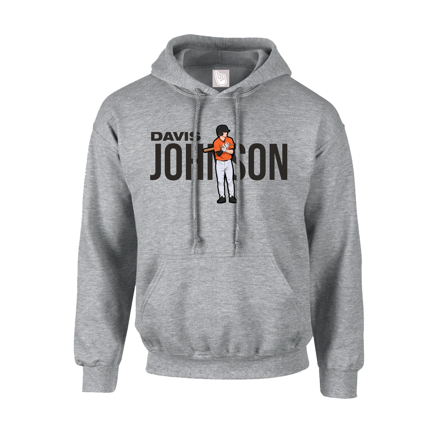 Youth Hoodie — Player Name in Grey