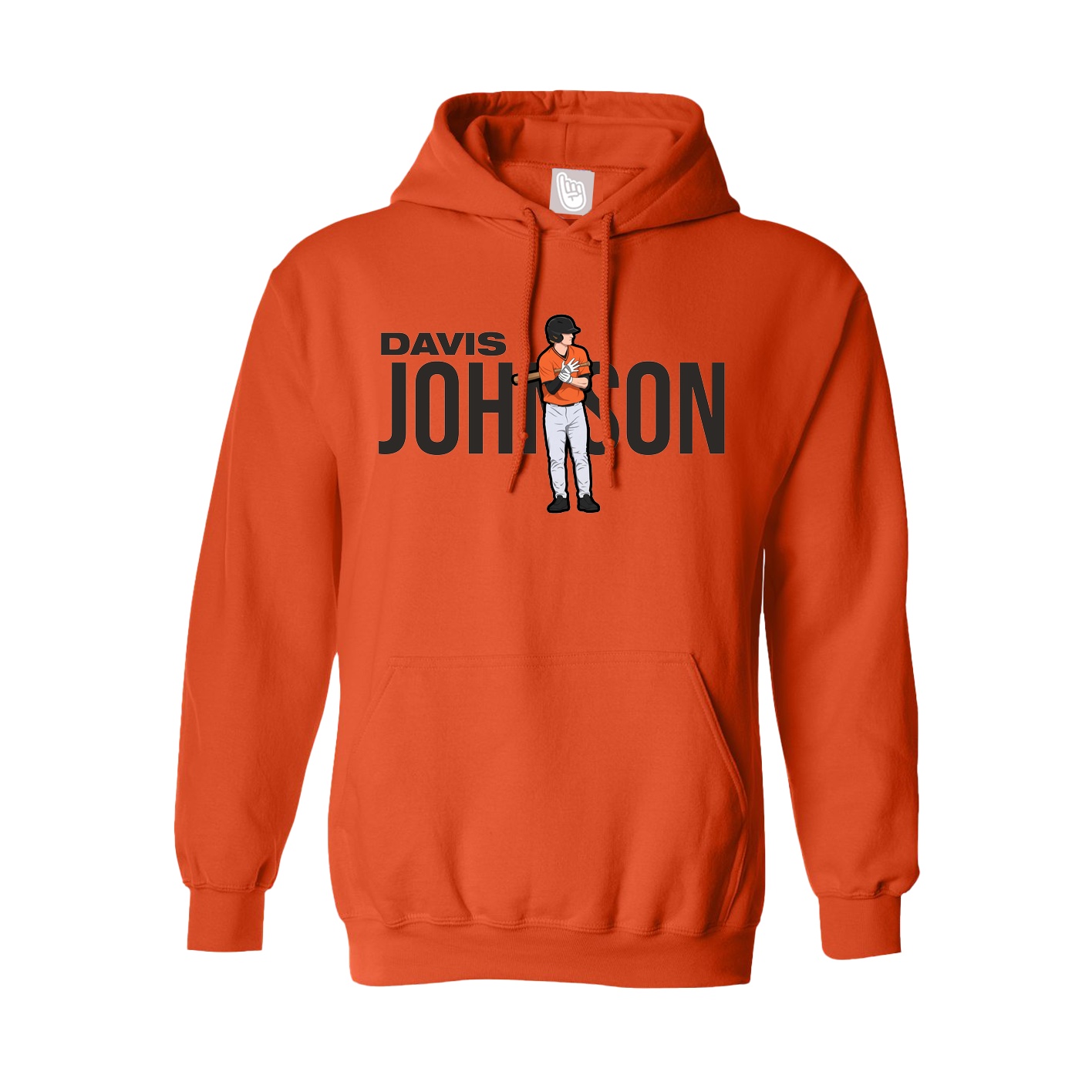 Youth Hoodie — Player Name in Orange