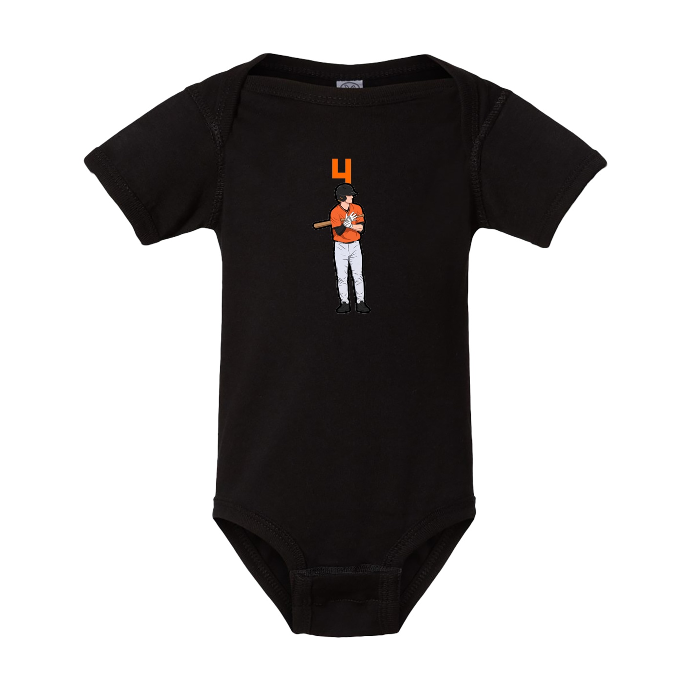 Baby Onesie — Number Top in Black