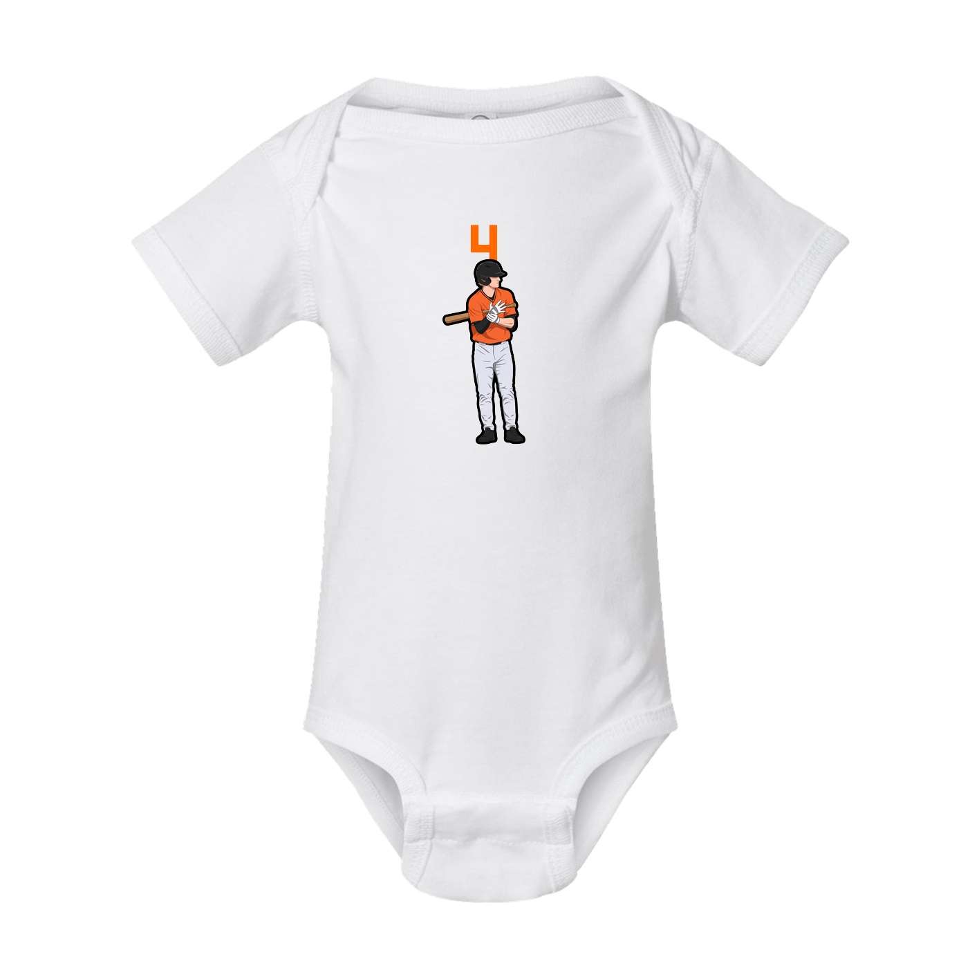 Baby Onesie — Number Top in White