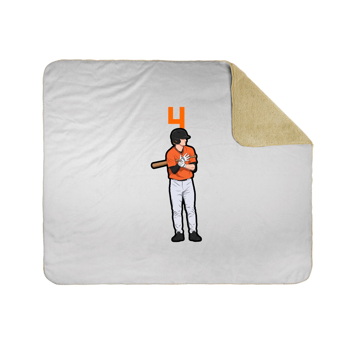 Throw Blanket — Number Top in White