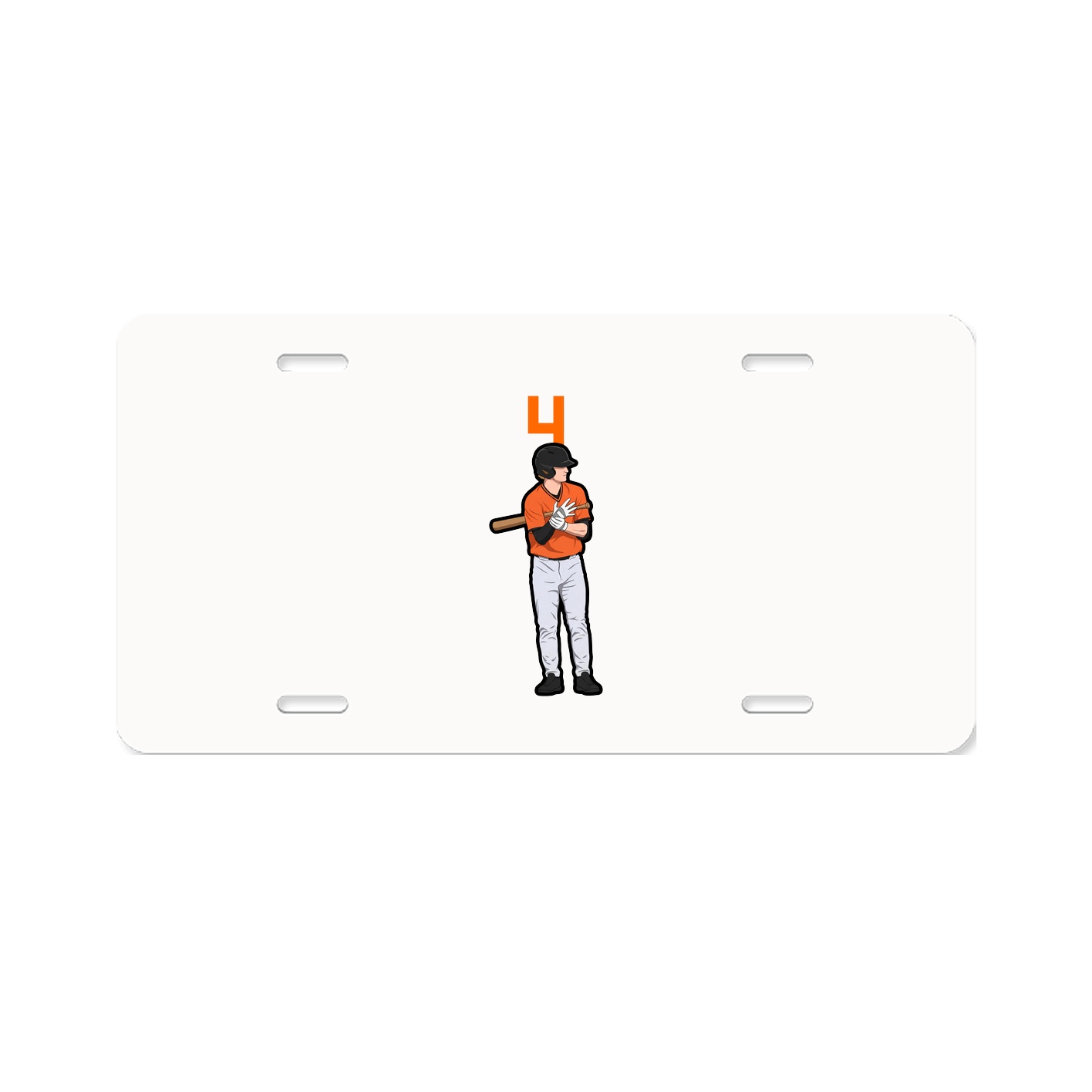 License Plate — Number Top in Classic