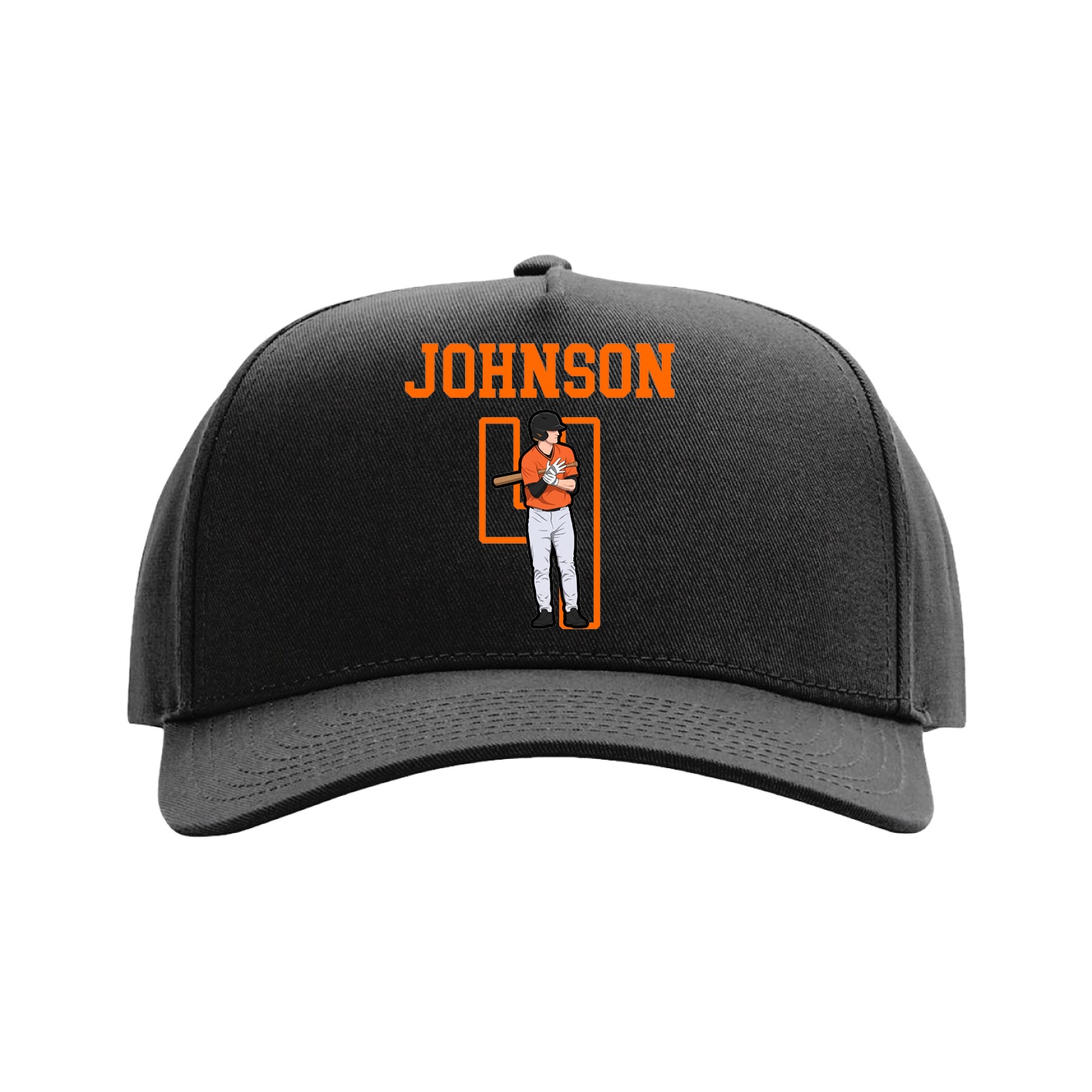 Full Fabric Five-Panel Champ Cap — Shirsey in Black