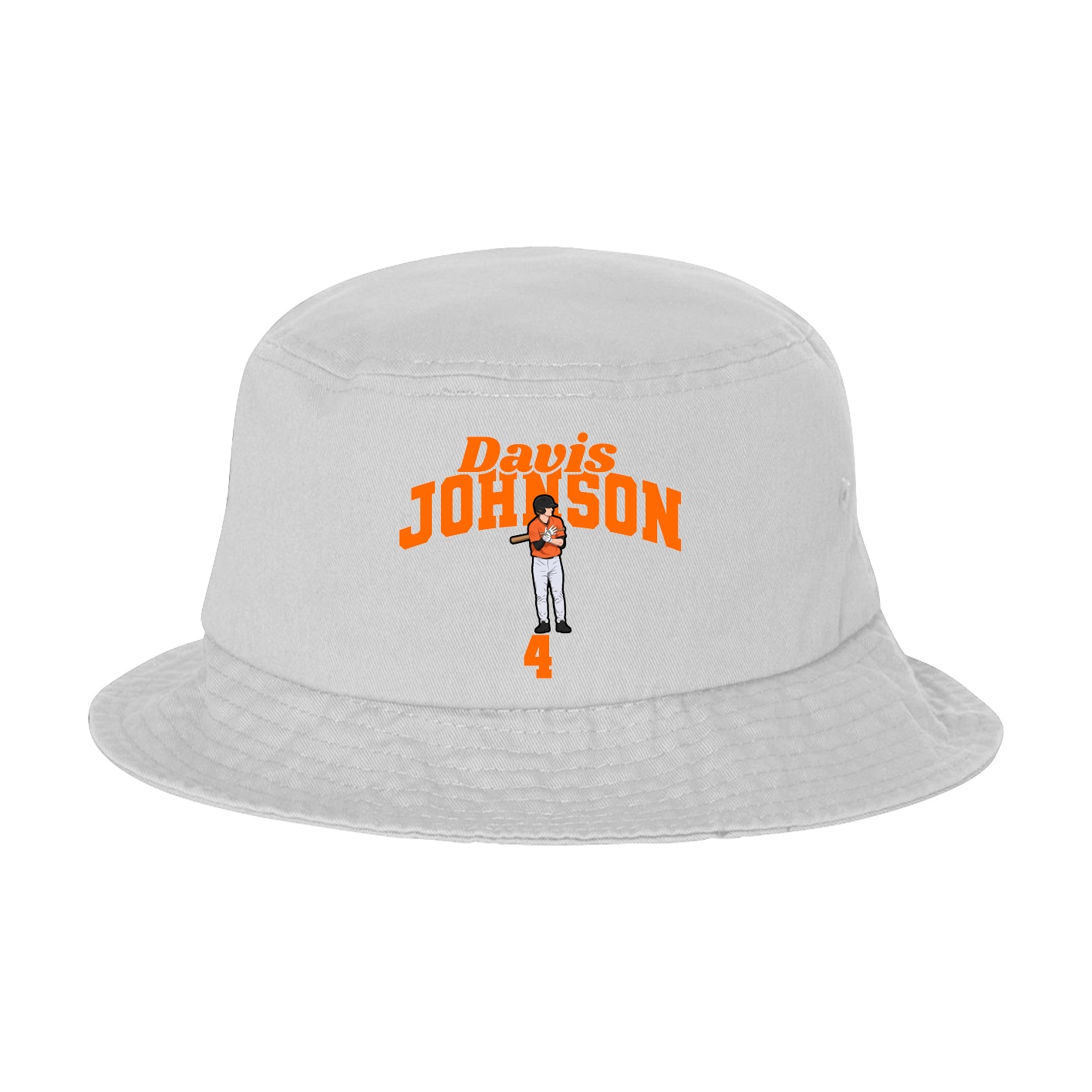 Bucket Cap — Signature Arch in White