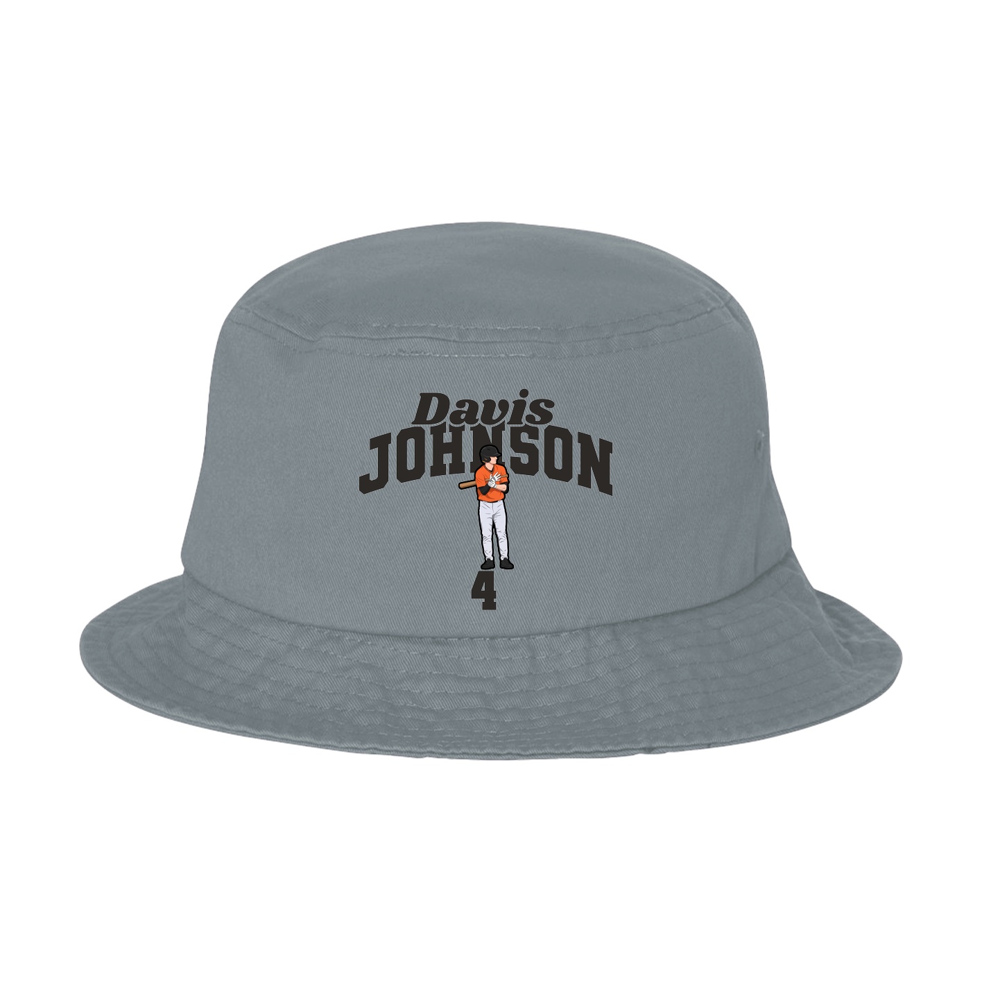 Bucket Cap — Signature Arch in Grey