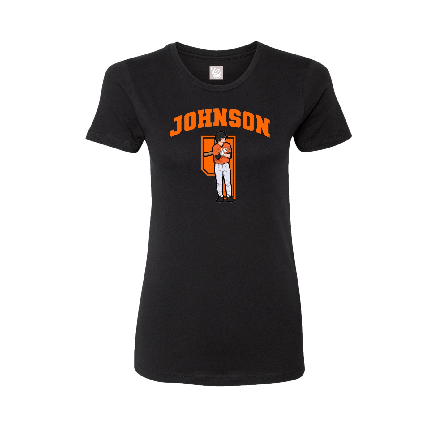Womens Tee — Number in Black
