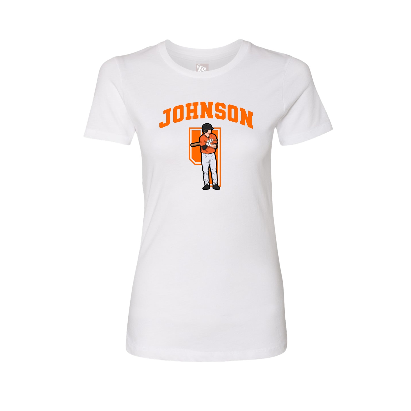 Womens Tee — Number in White