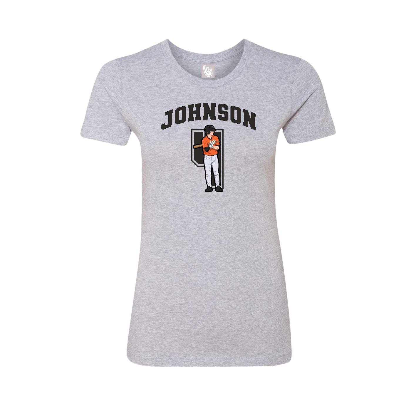 Womens Tee — Number in Grey