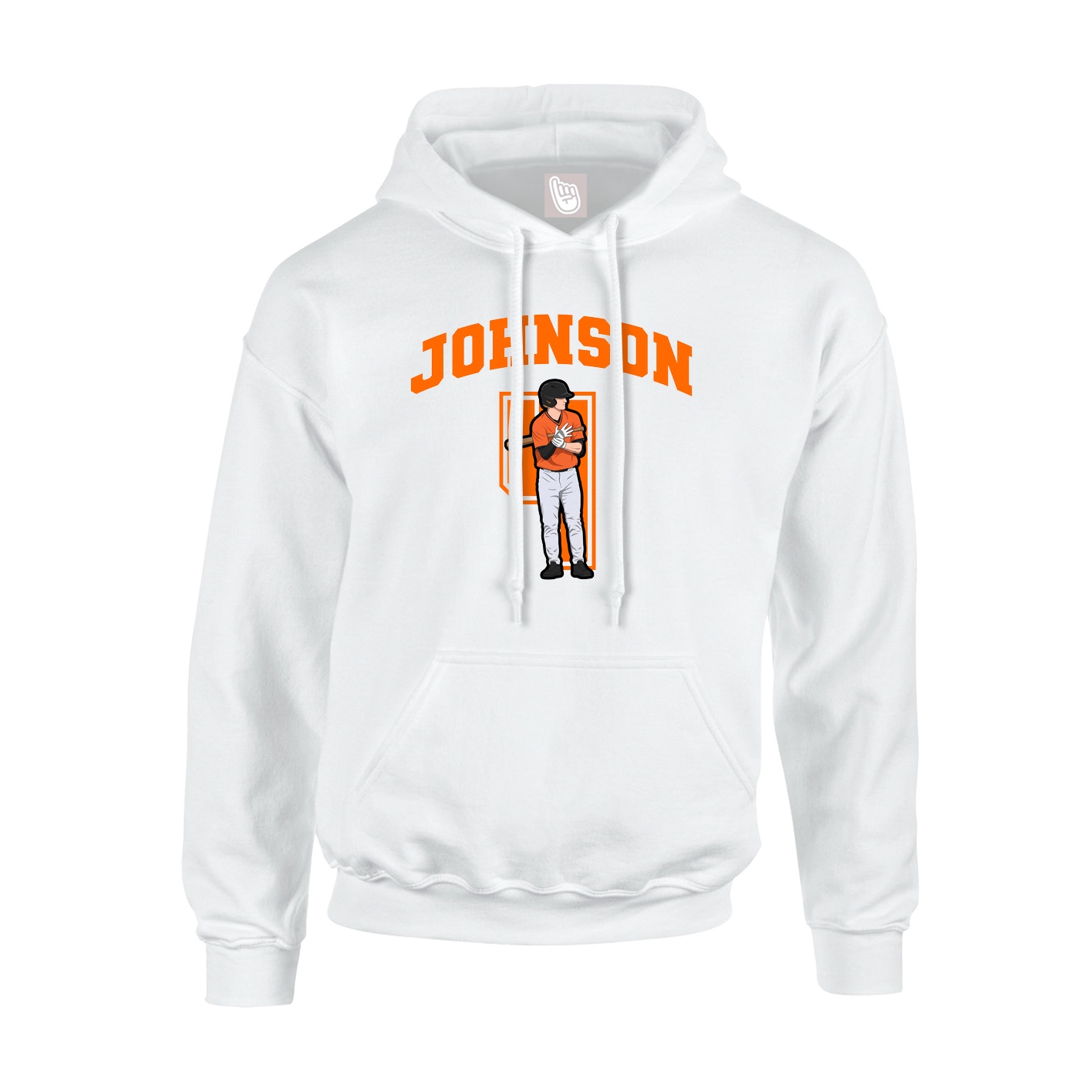 Youth Hoodie — Number in White