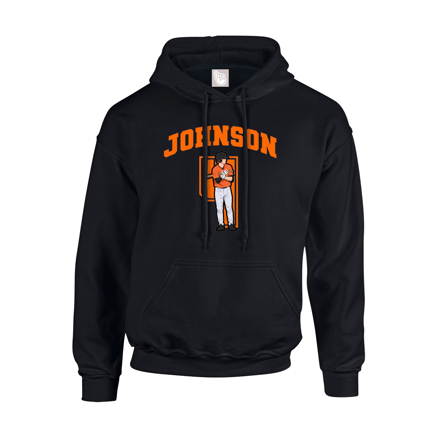 Youth Hoodie — Number in Black