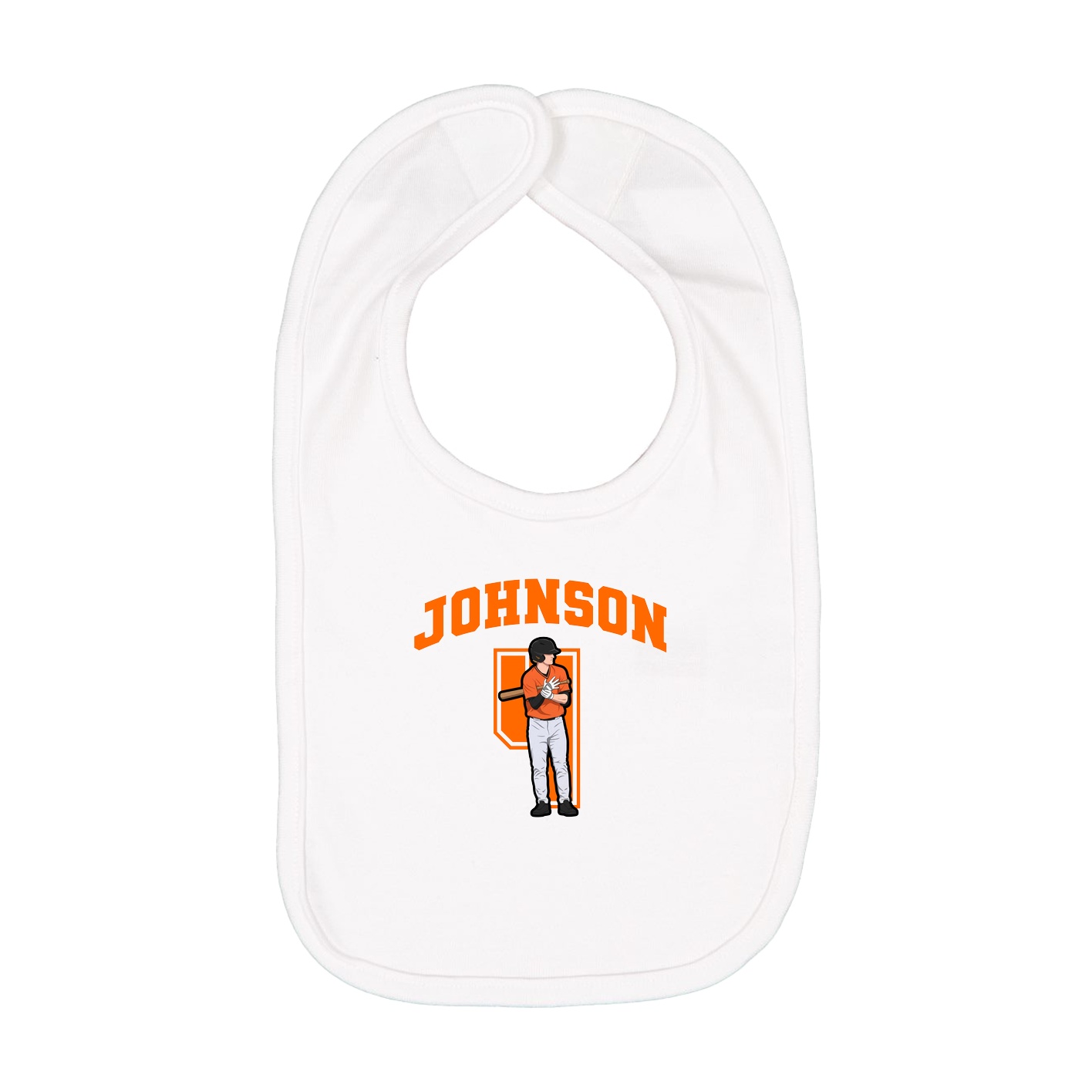 Infant Bib — Number in White