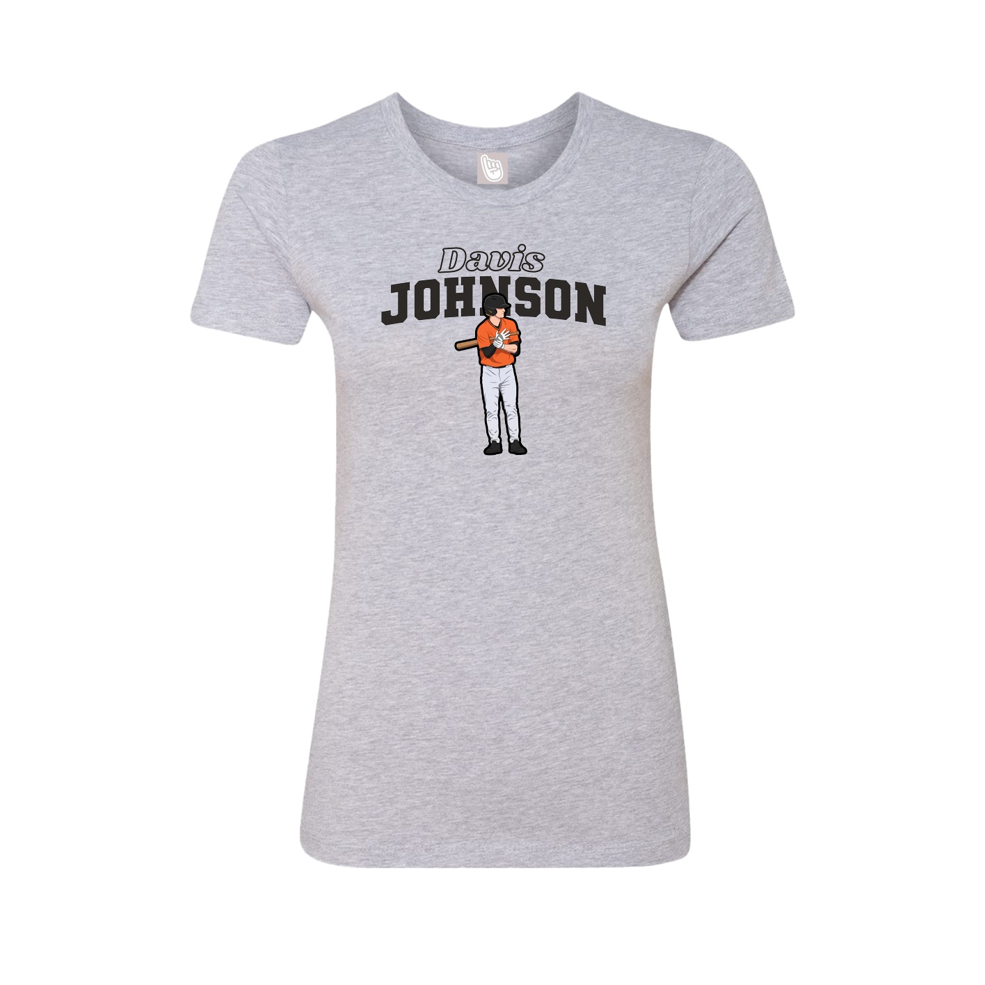 Womens Tee — Name Arch in Grey