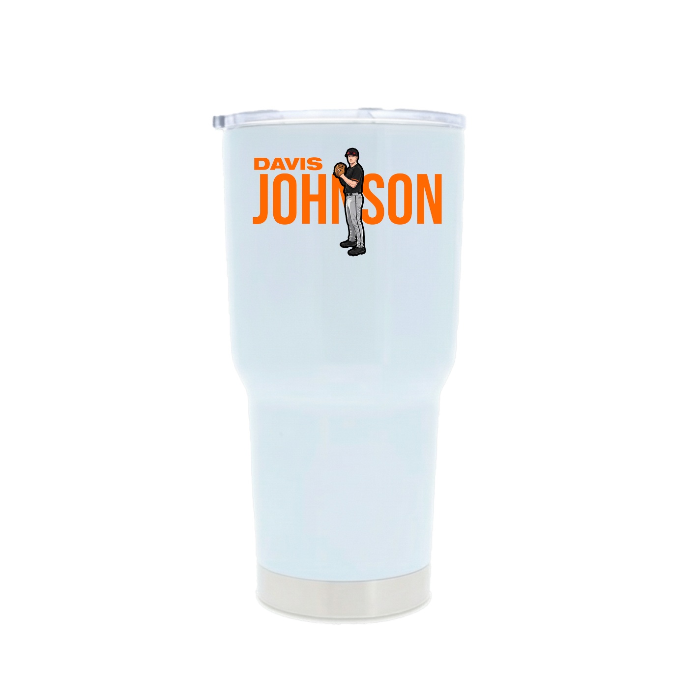 30oz Stainless Steel Tumbler — Player Name in White