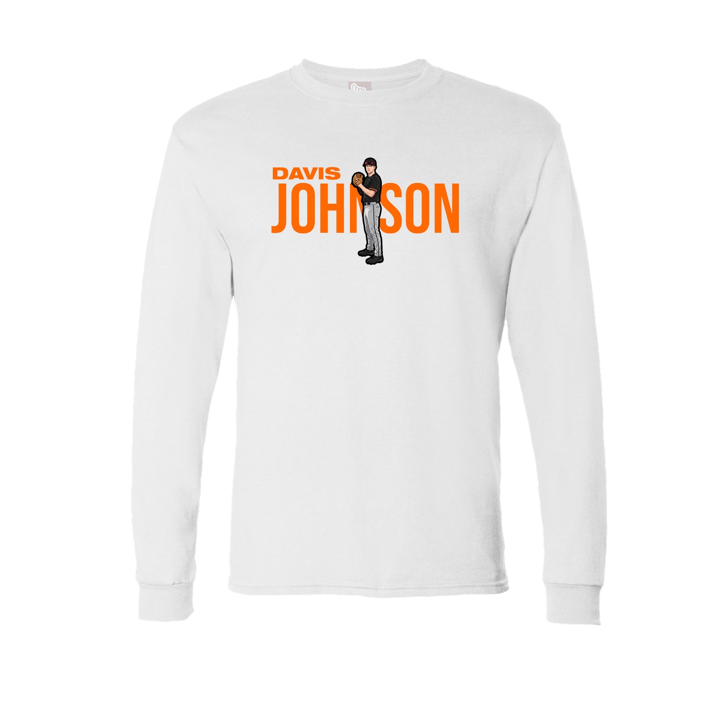 Long Sleeve Tee — Player Name in White